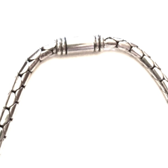 ~MAGNETIC CLASP STAINLESS STEEL SILVER COLLAR NECKLACE - Picture 6 of 7